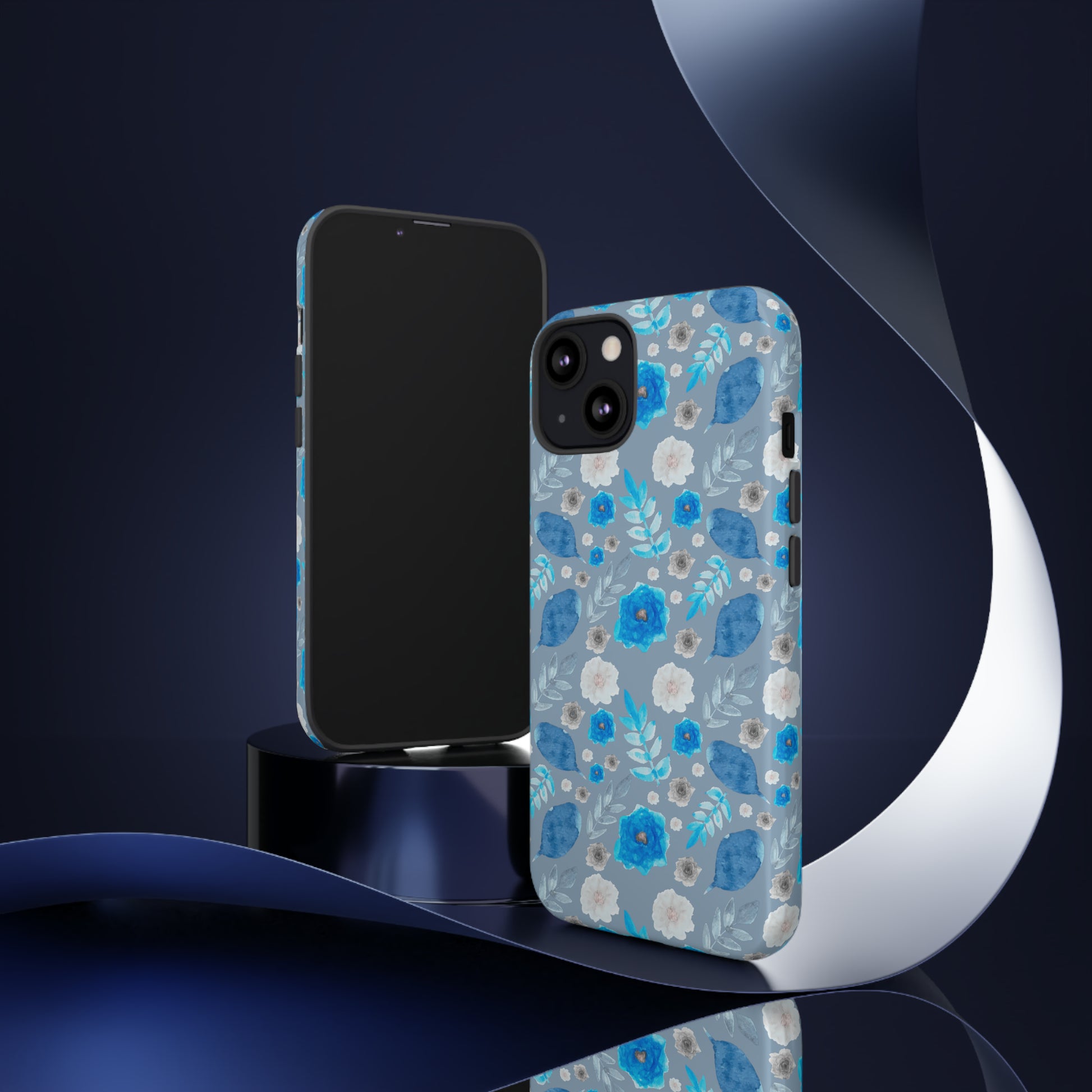 Blue Blooms-Tough Cases - MahaCase