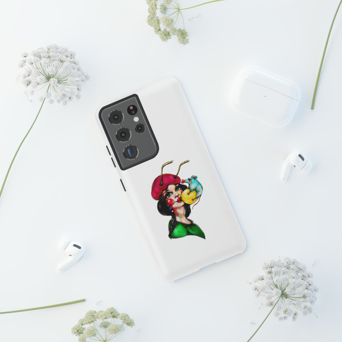 Design #211 White BKG-Tough Cases - MahaCase