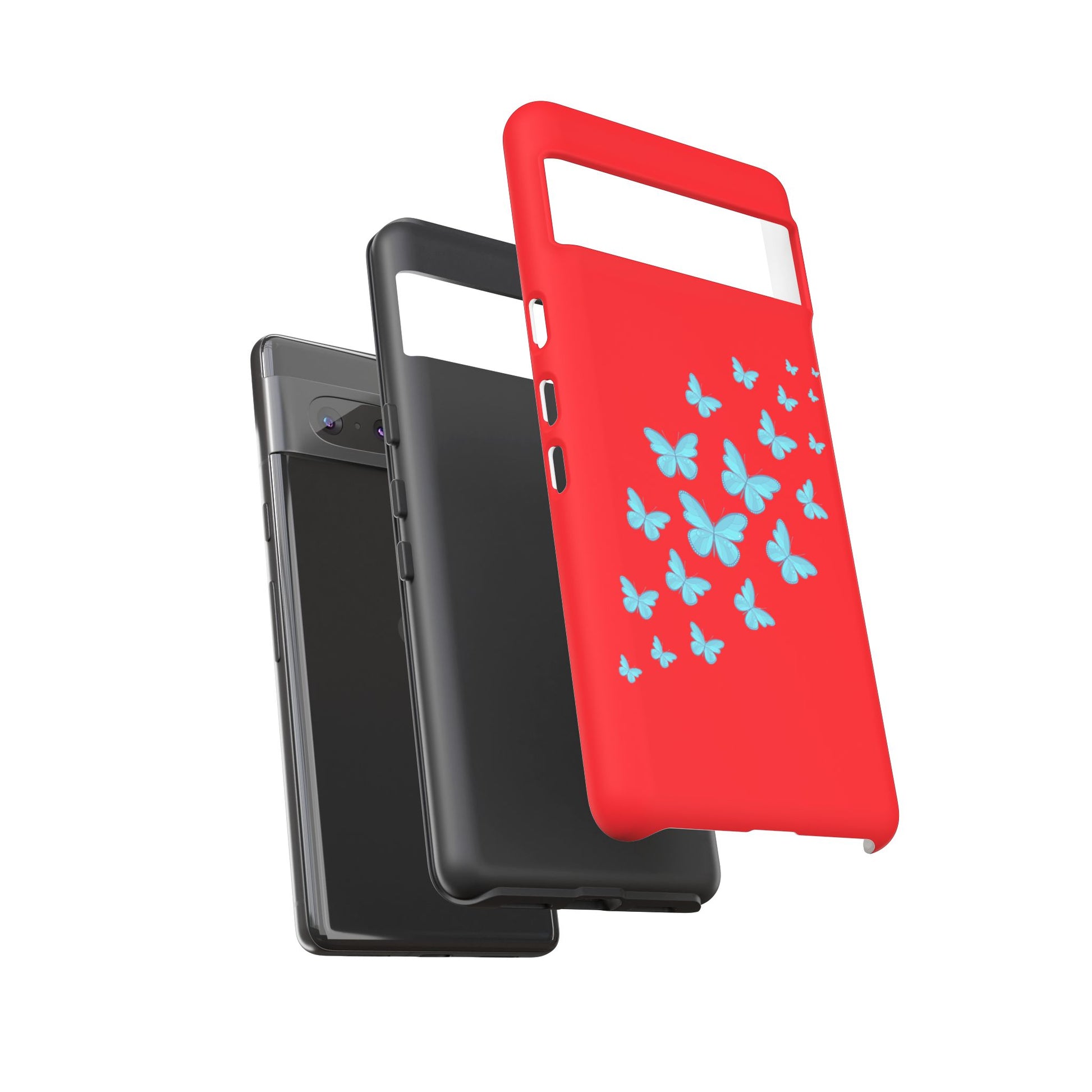 Butterflies in Red - Tough Cases iPhone Samsung Google Pixel - MahaCase