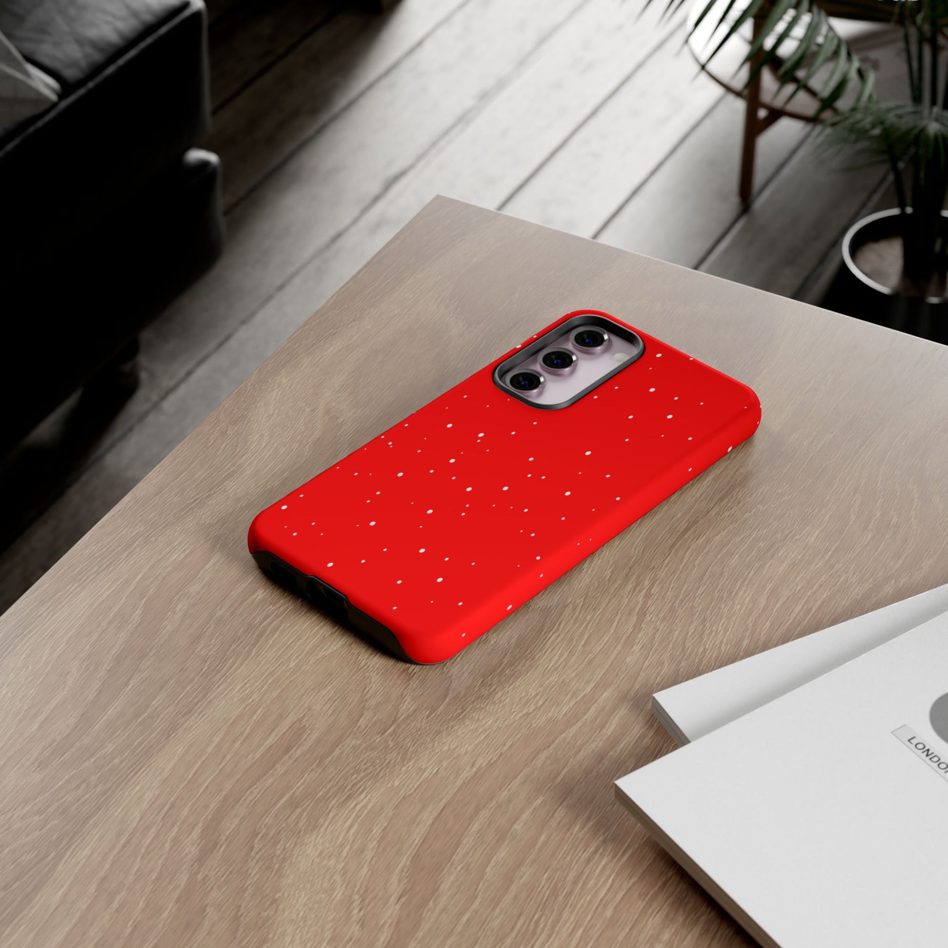 Snowy Red - Tough Cases iPhone Samsung Google Pixel - MahaCase