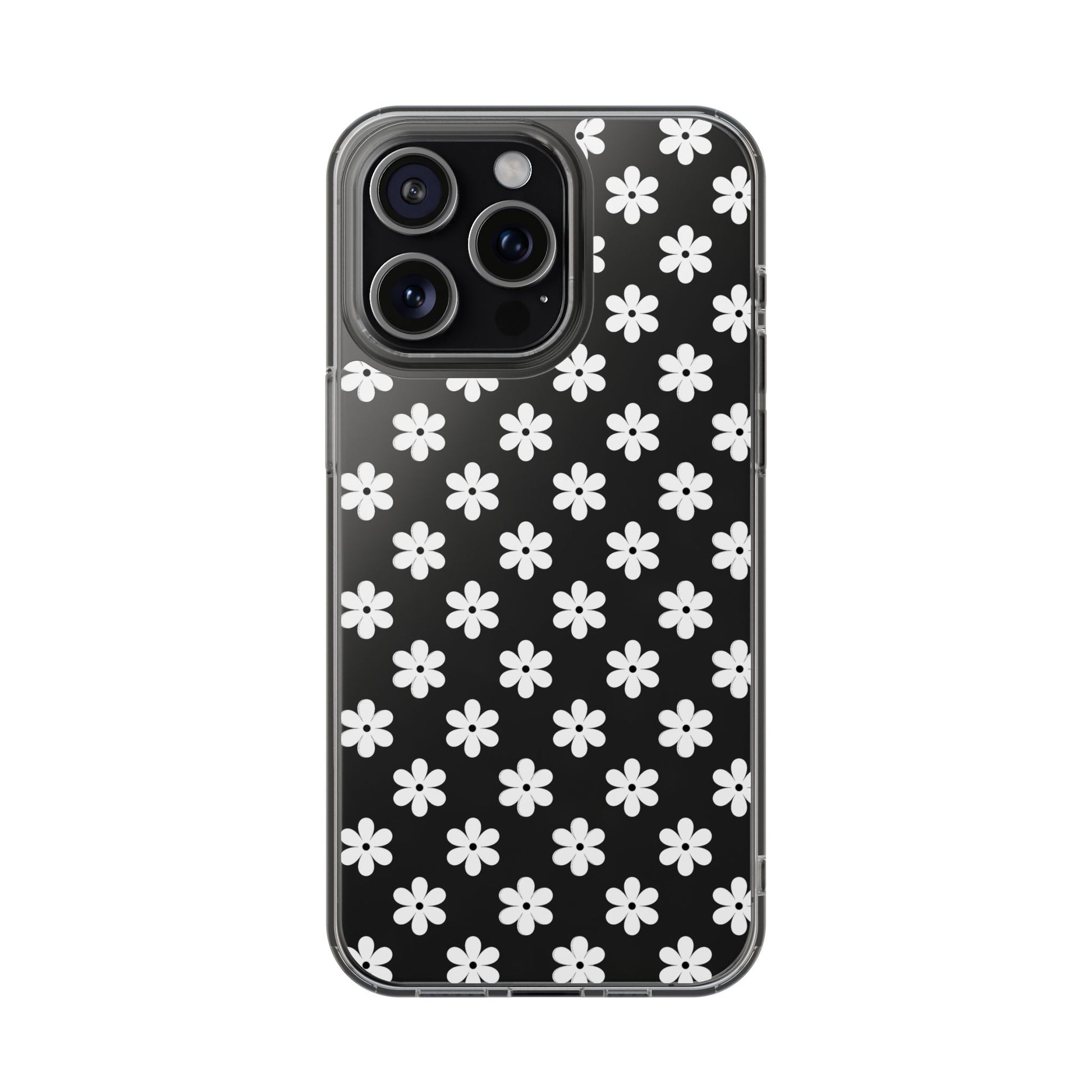 White Floral #222 Clear Cases - MahaCase