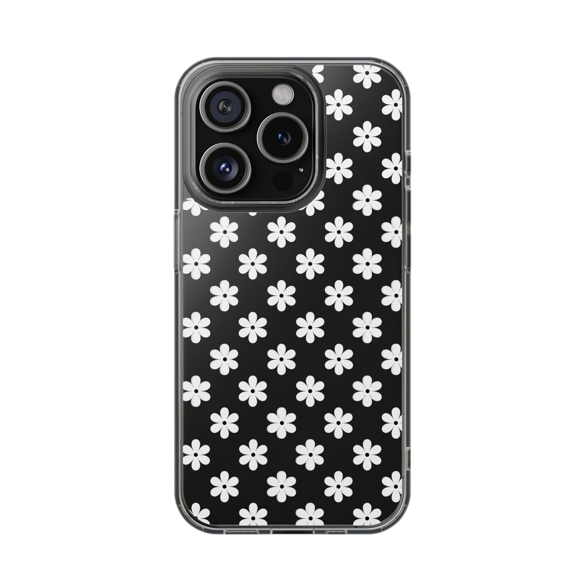 White Floral #222 Clear Cases - MahaCase