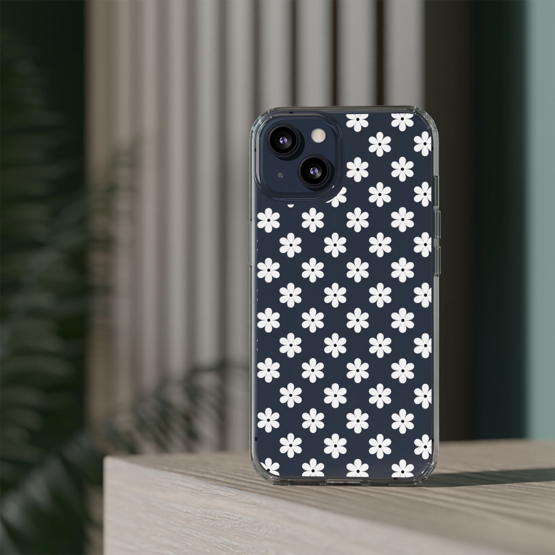 White Floral #222 Clear Cases - MahaCase