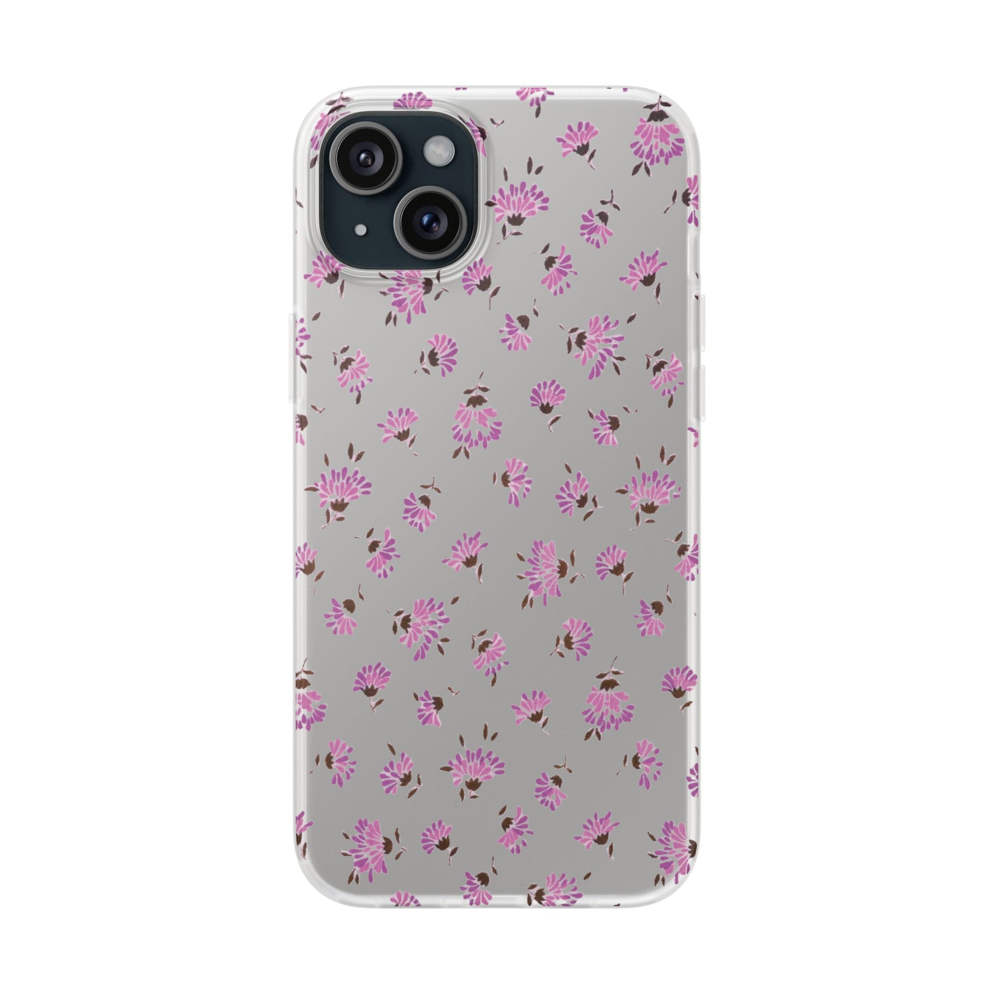 Floral Flexible Phone Case - Flower Pattern, Cute Gift for Her, Stylish Accessory, Spring Vibe, Lightweight Protective Cover- iPhone, Samsung, Gift Packaging - MahaCase