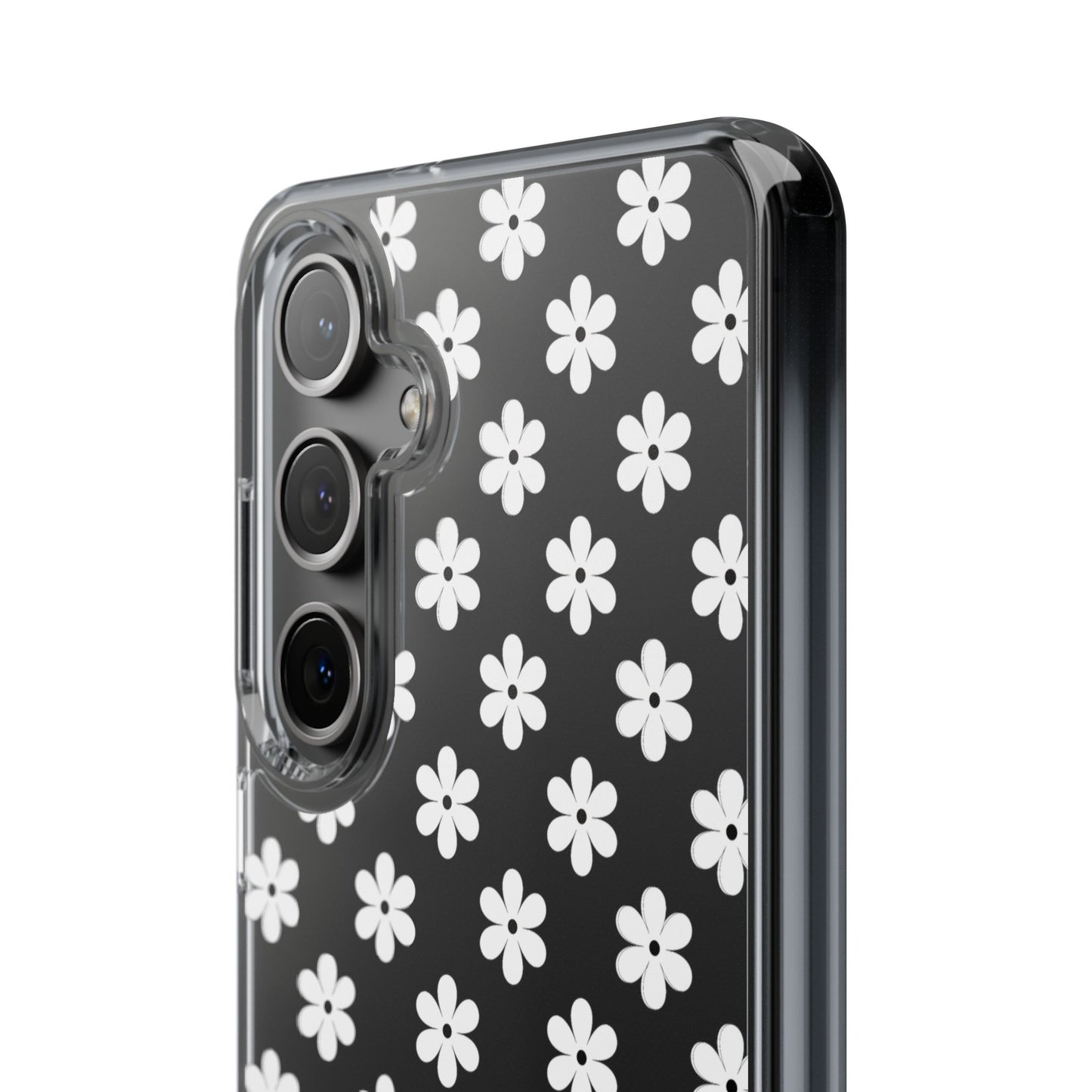 White Floral #222 Clear Cases - MahaCase