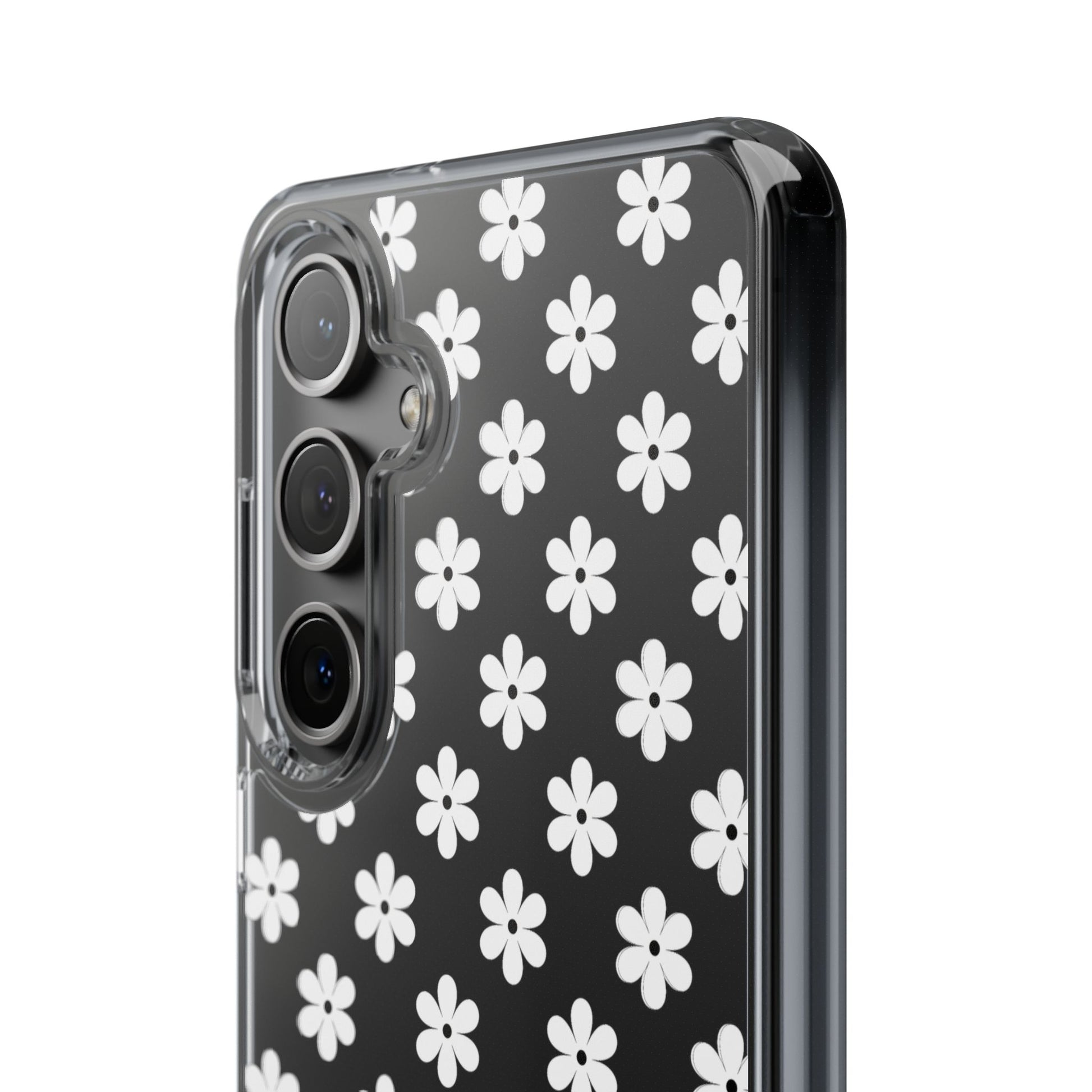 White Floral #222 Clear Cases - MahaCase