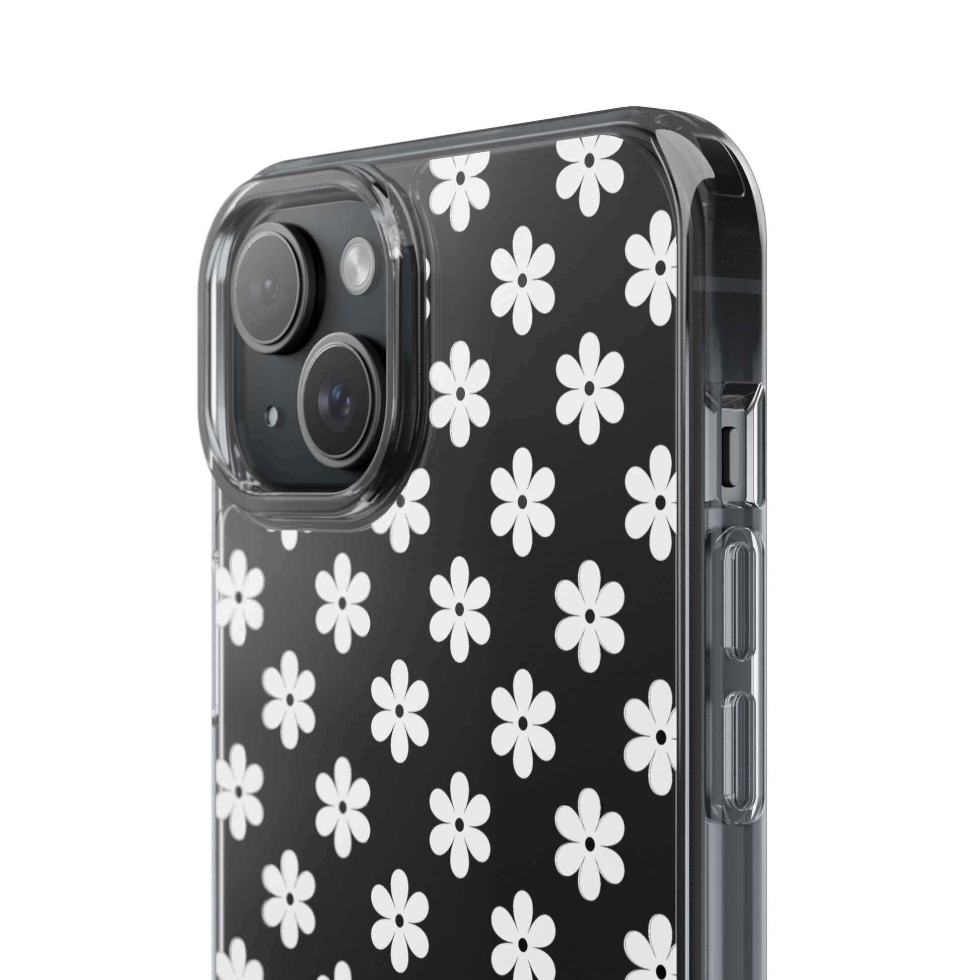 White Floral #222 Clear Cases - MahaCase