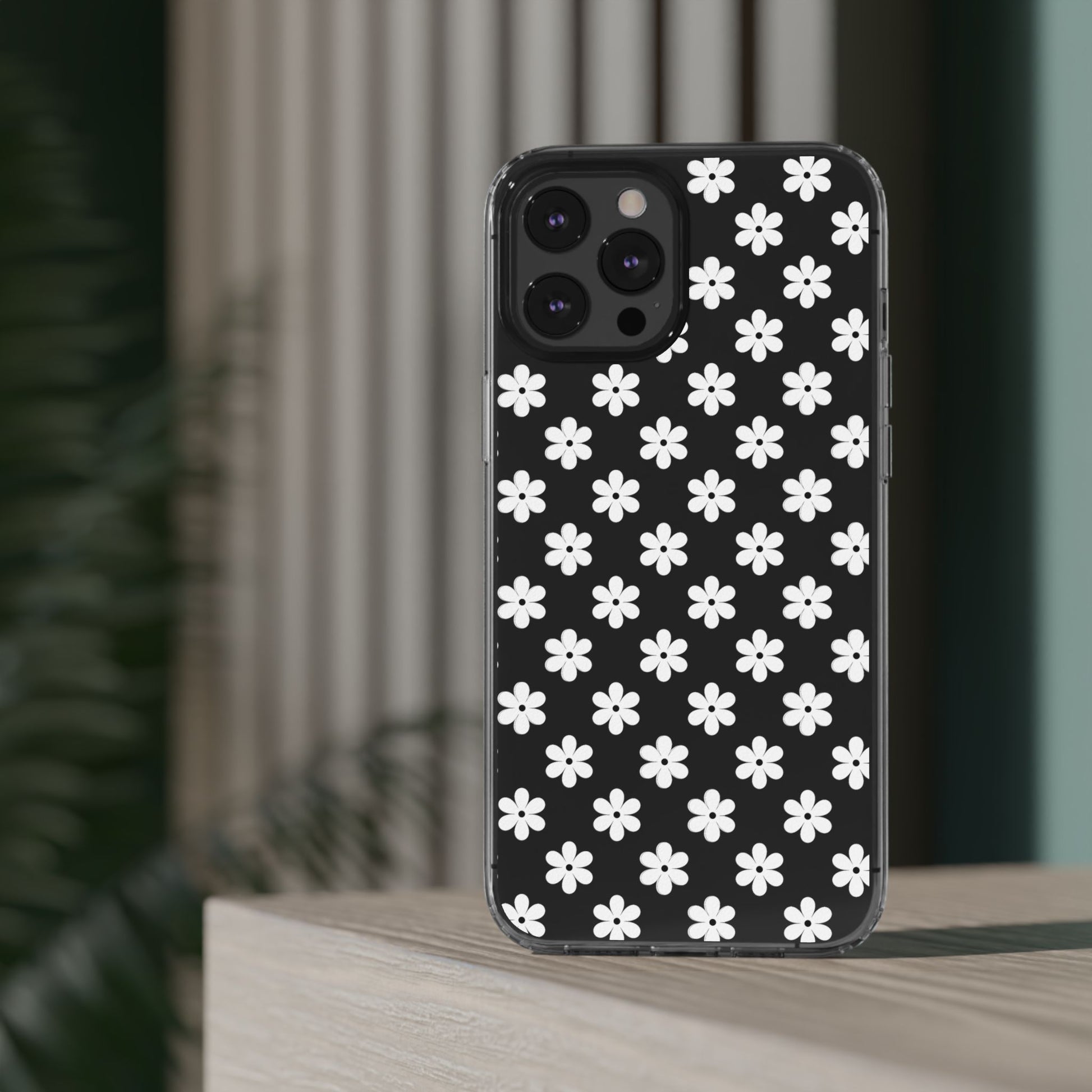 White Floral #222 Clear Cases - MahaCase