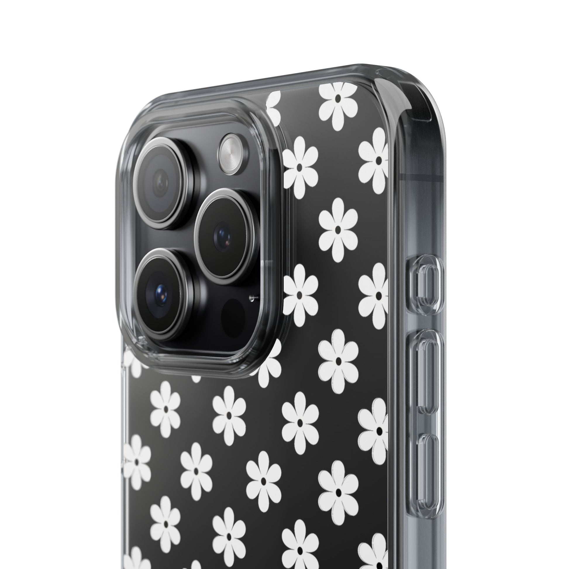 White Floral #222 Clear Cases - MahaCase