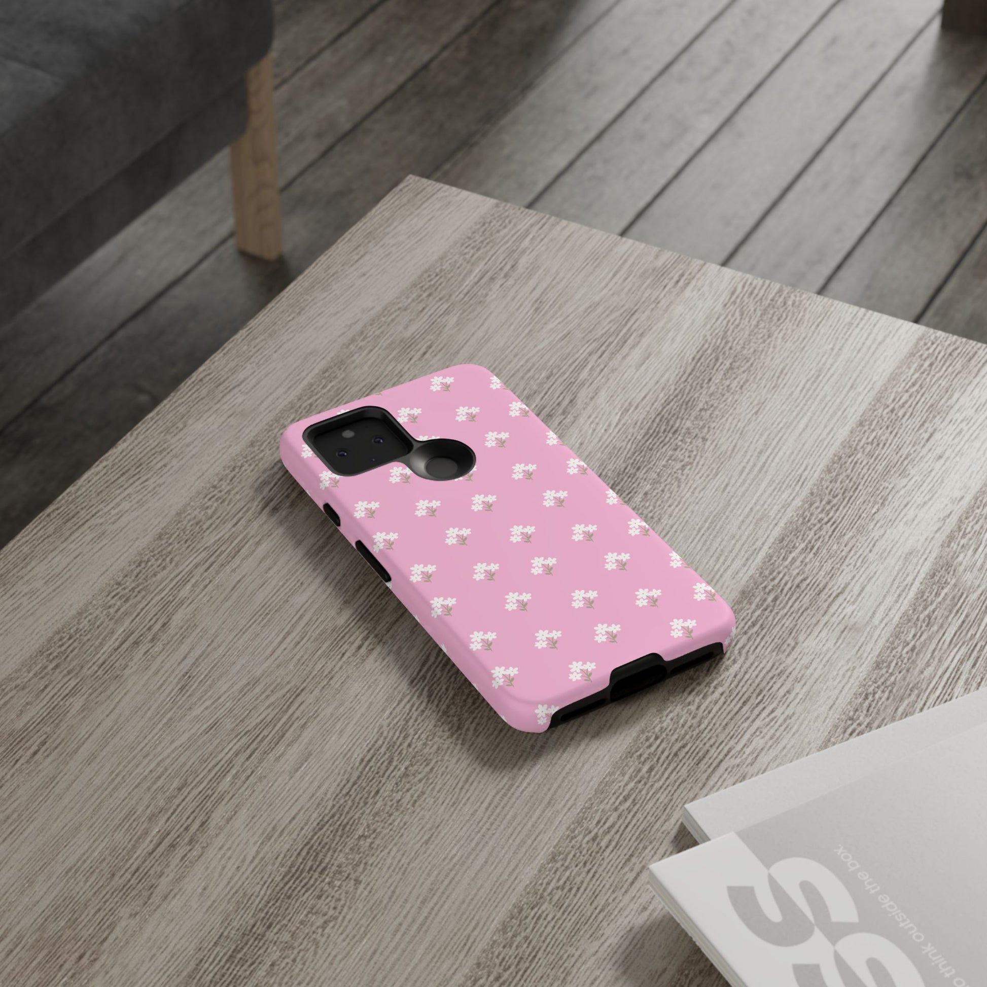 Floral Tough Phone Case - Pink Blossom Design - iPhone Samsung Galaxy Google Pixel - MahaCase