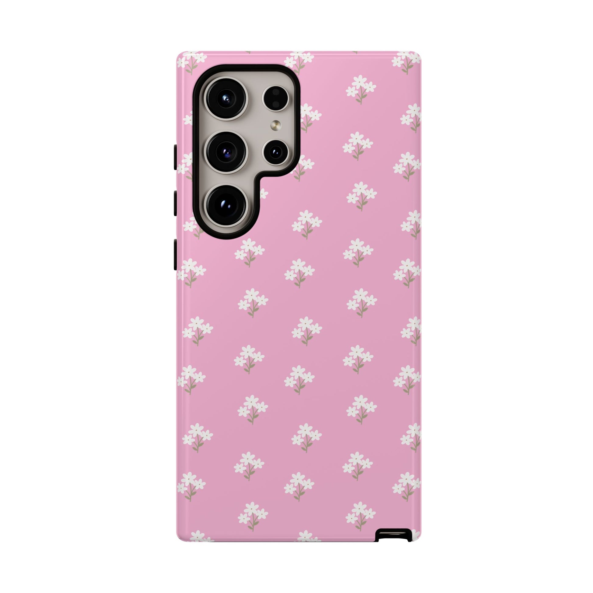 Floral Tough Phone Case - Pink Blossom Design - iPhone Samsung Galaxy Google Pixel - MahaCase