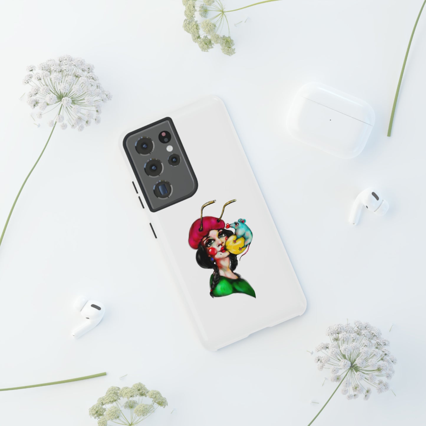 Design #211 White BKG-Tough Cases - MahaCase