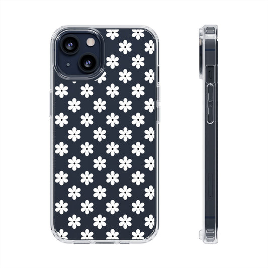White Floral #222 Clear Cases - MahaCase