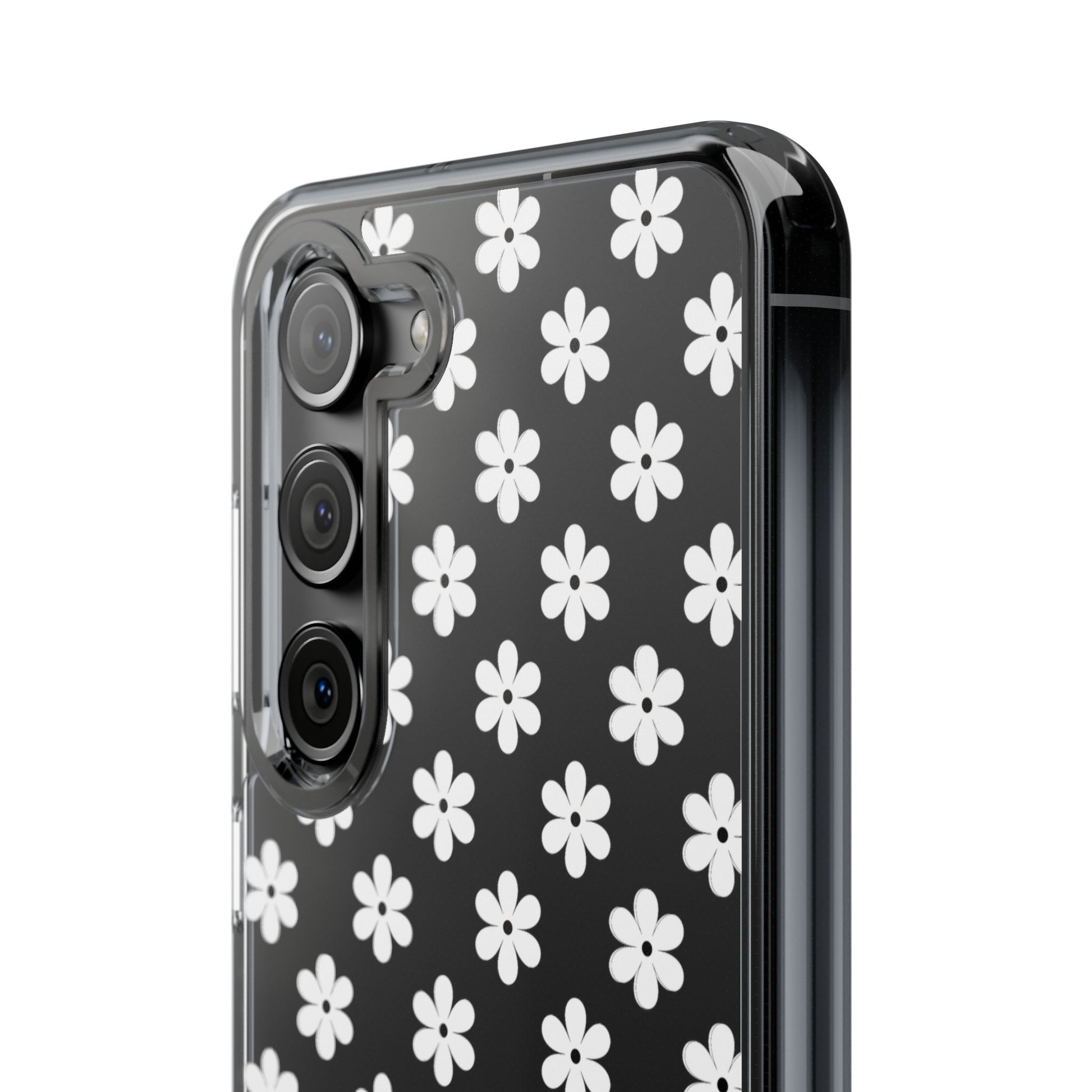 White Floral #222 Clear Cases - MahaCase