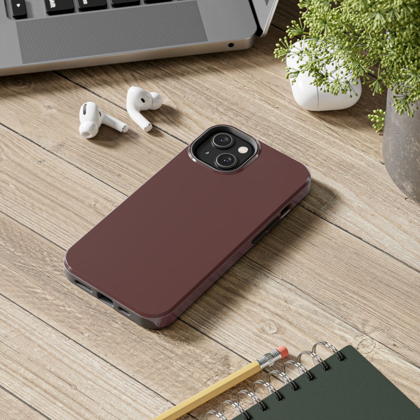 Phone Case - Garnet Color Fall 2025 Trending Color, Sturdy Phone Cases, Durable Cell Phone Covers, Trendy Gadget Protection, Unique Phone Accessories- iPhone, Samsung