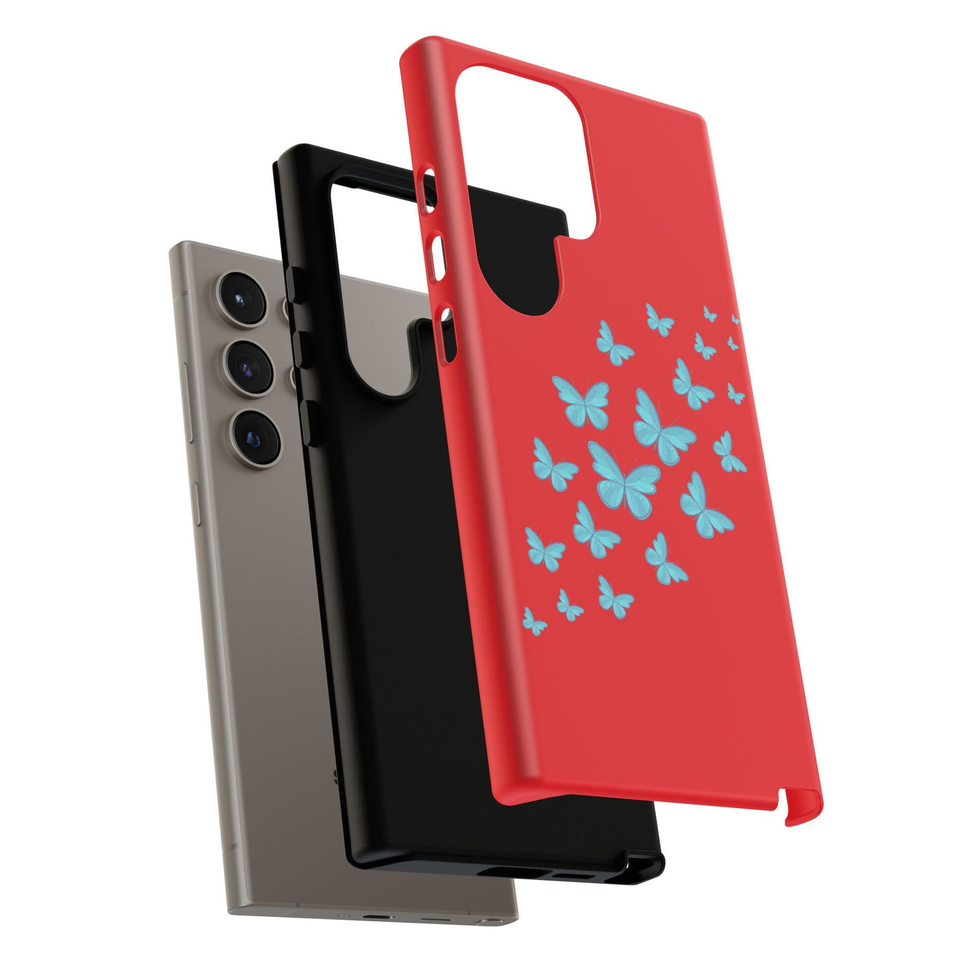 Butterflies in Red - Tough Cases iPhone Samsung Google Pixel - MahaCase