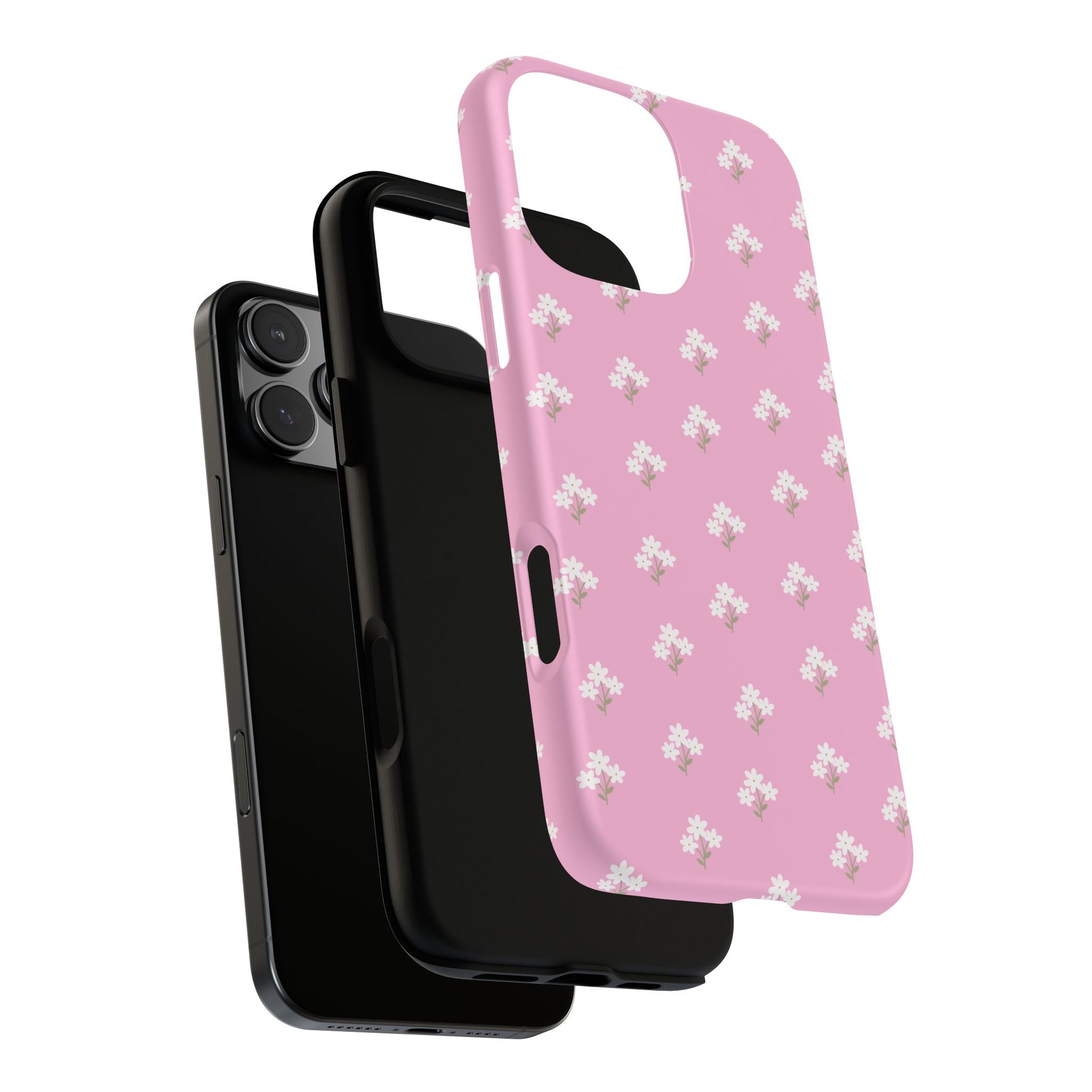 Floral Tough Phone Case - Pink Blossom Design - iPhone Samsung Galaxy Google Pixel - MahaCase