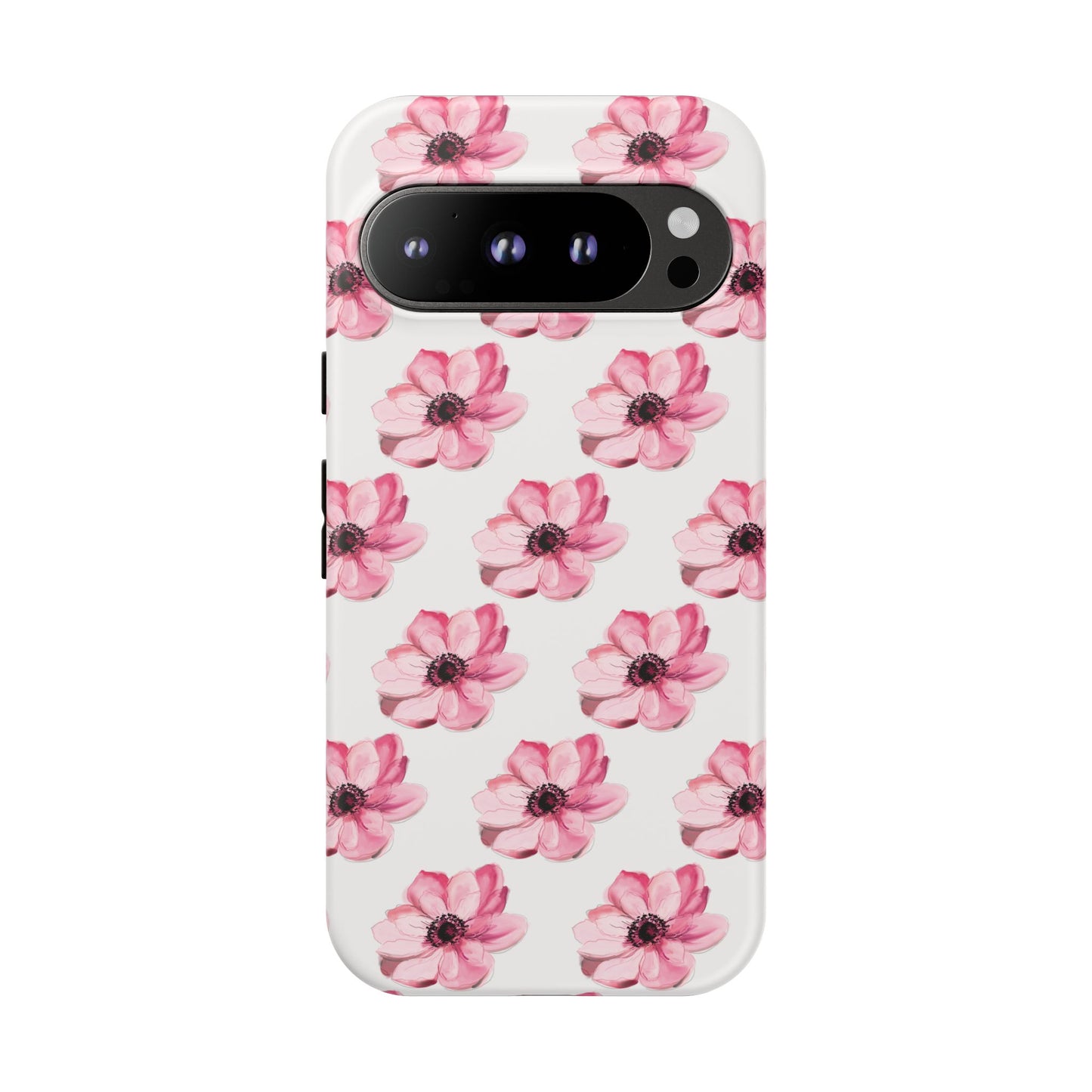 Floral Tough Phone Case - Stylish Protection with Pink Flowers - iPhone Samsung Galaxy Google Pixel - MahaCase
