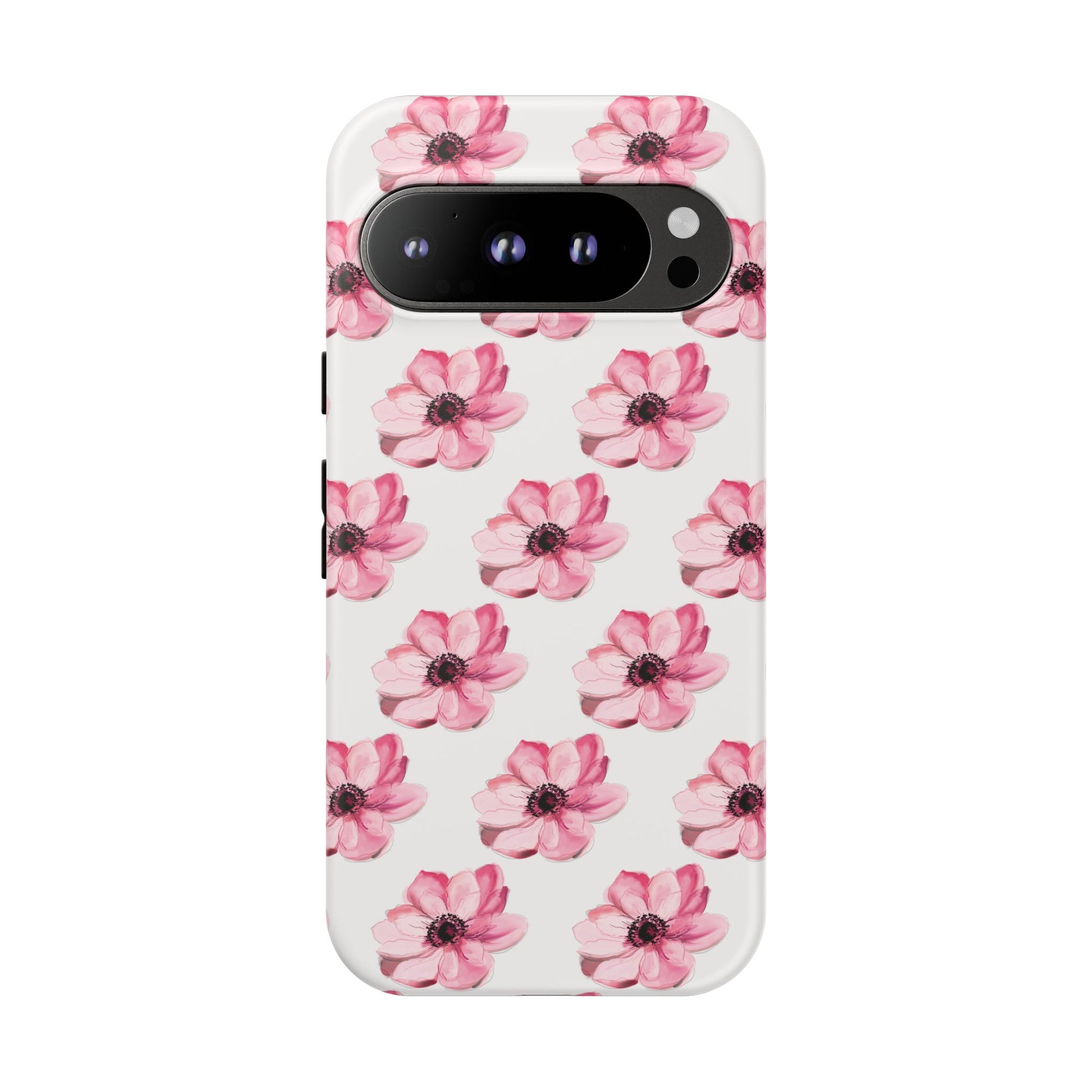 Floral Tough Phone Case - Stylish Protection with Pink Flowers - iPhone Samsung Galaxy Google Pixel - MahaCase