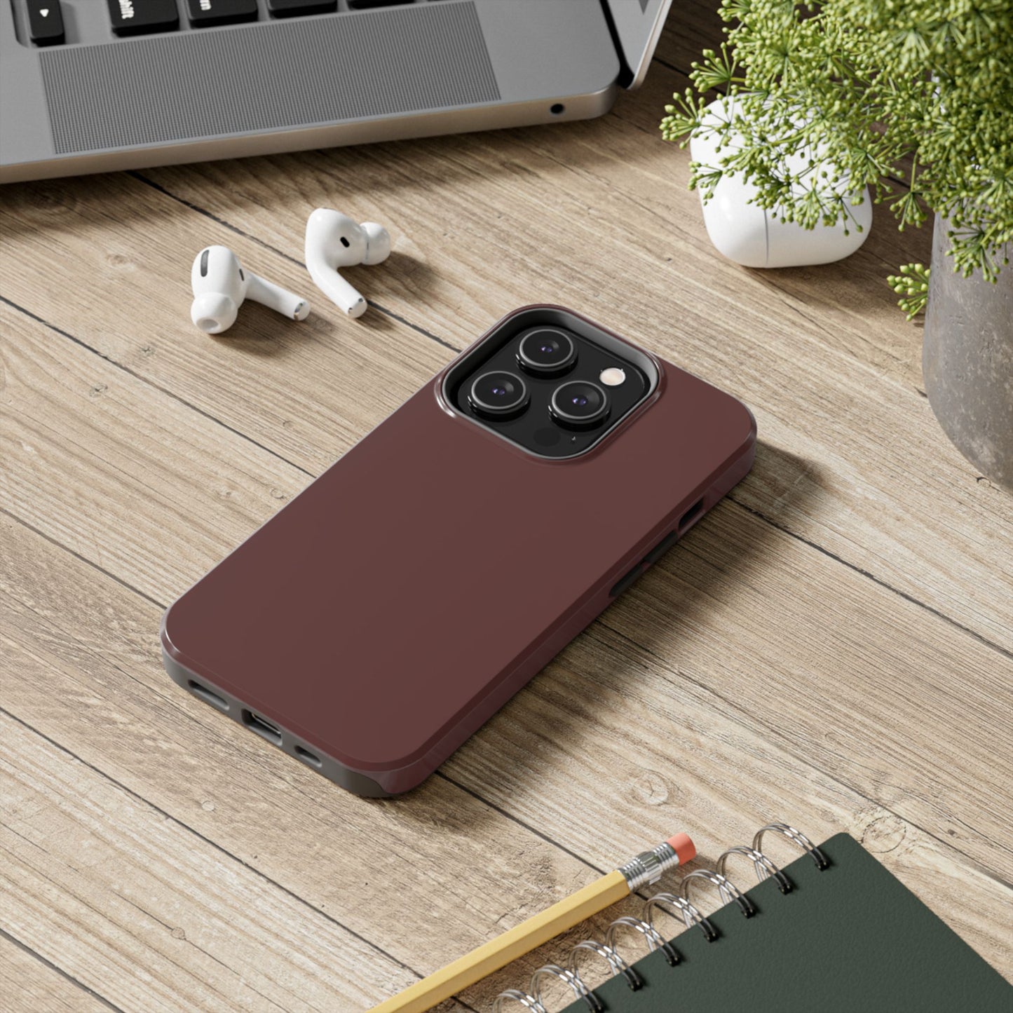 Phone Case - Garnet Color Fall 2025 Trending Color, Sturdy Phone Cases, Durable Cell Phone Covers, Trendy Gadget Protection, Unique Phone Accessories- iPhone, Samsung