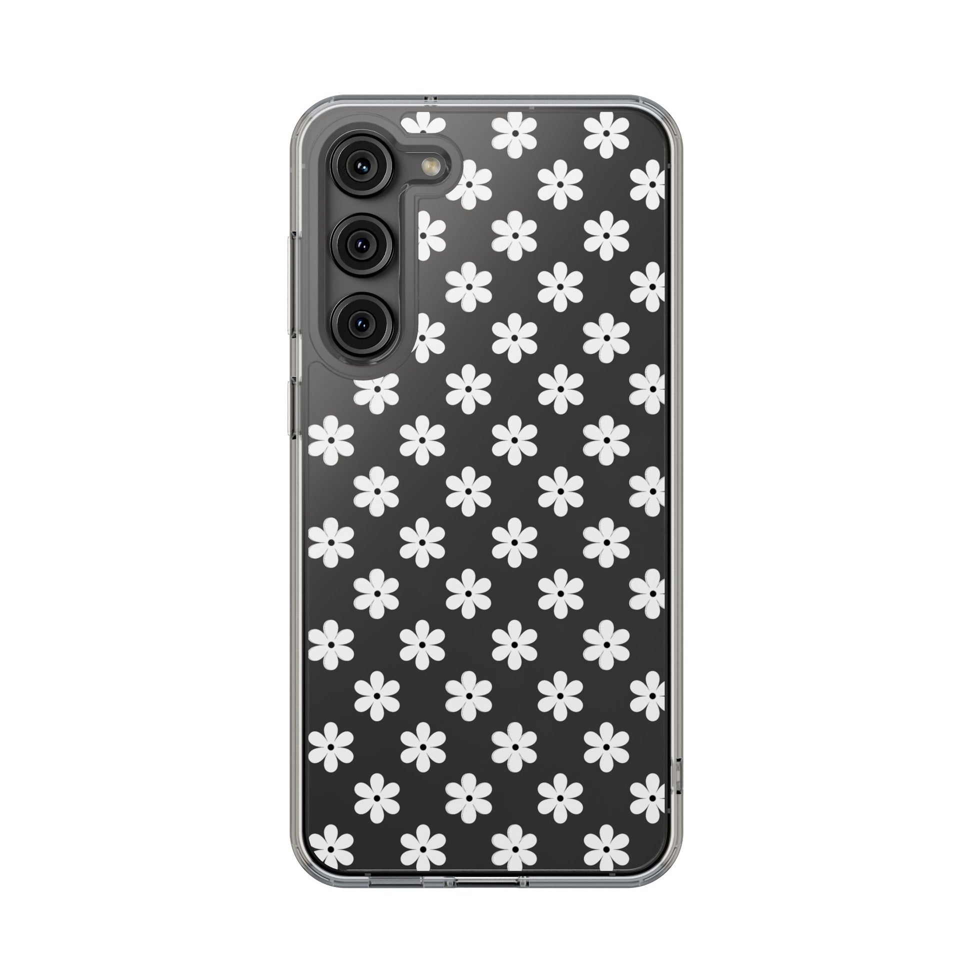 White Floral #222 Clear Cases - MahaCase