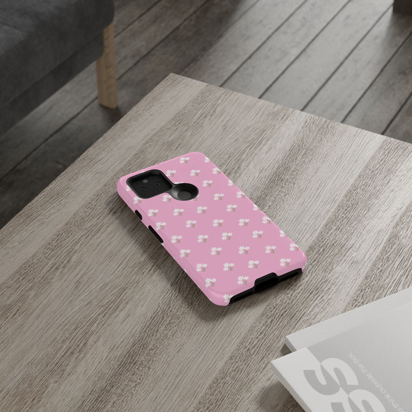 Floral Tough Phone Case - Pink Blossom Design - iPhone Samsung Galaxy Google Pixel - MahaCase