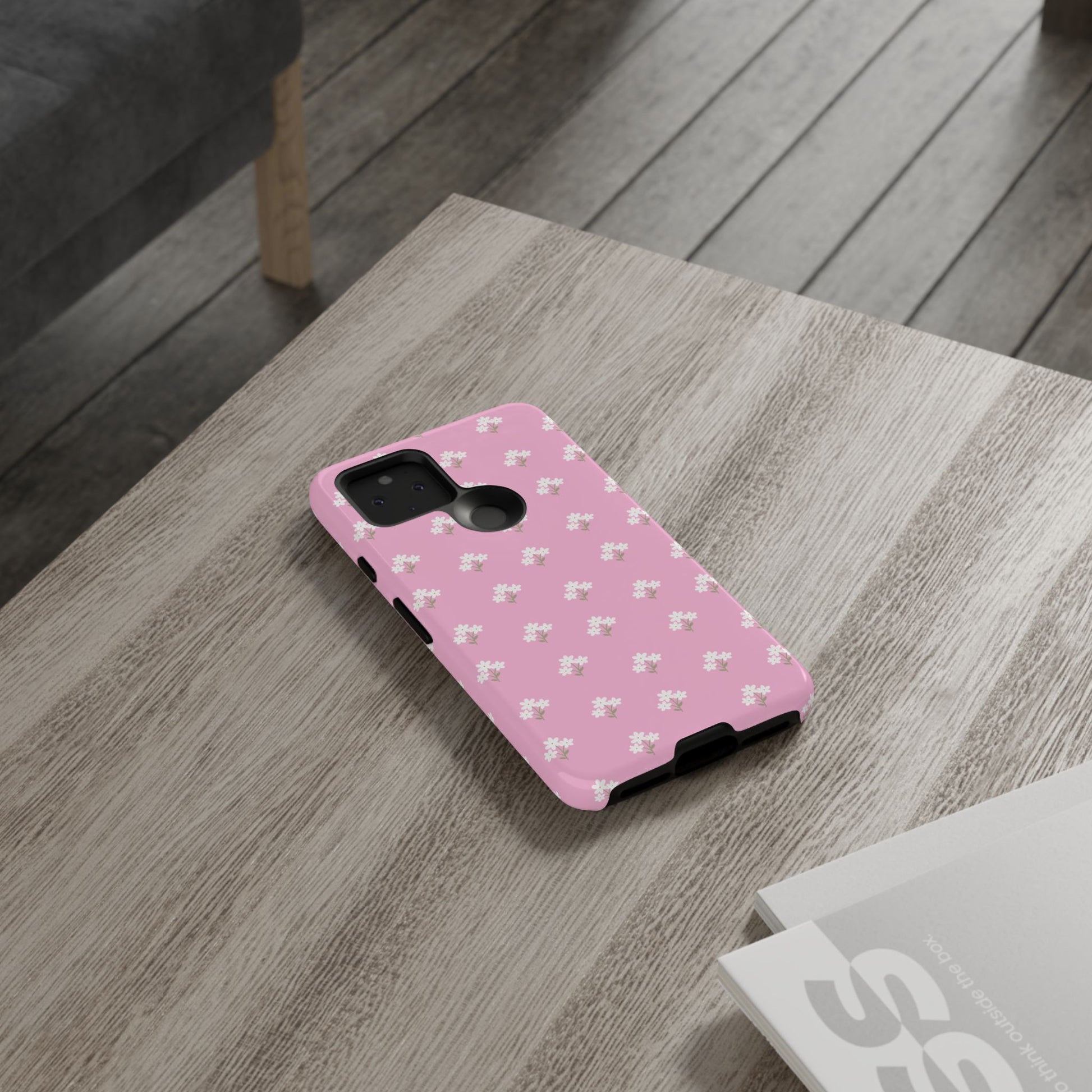 Floral Tough Phone Case - Pink Blossom Design - iPhone Samsung Galaxy Google Pixel - MahaCase