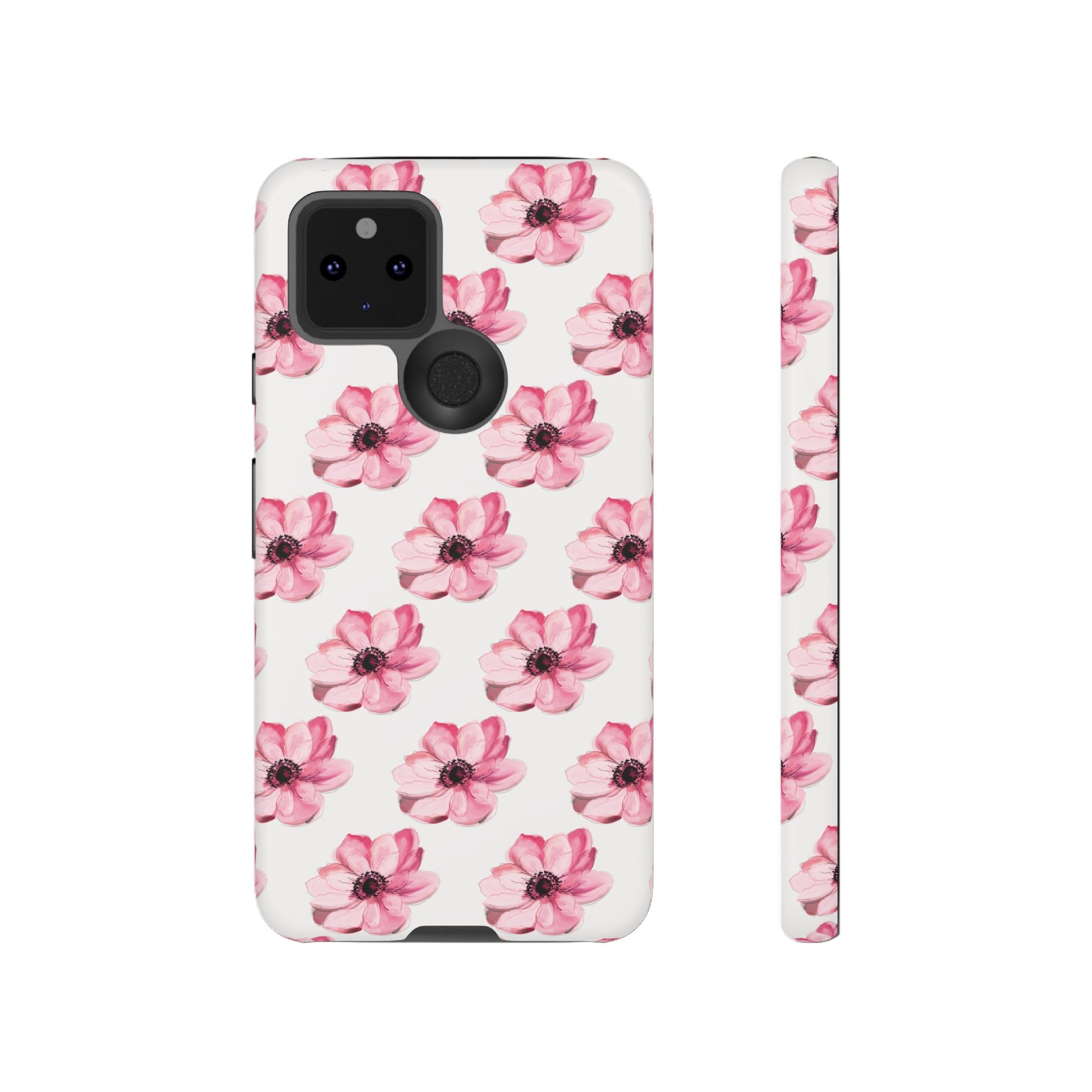 Floral Tough Phone Case - Stylish Protection with Pink Flowers - iPhone Samsung Galaxy Google Pixel - MahaCase