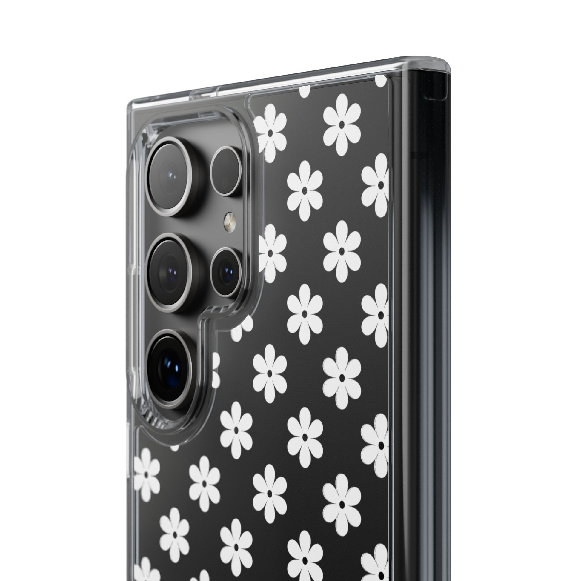 White Floral #222 Clear Cases - MahaCase