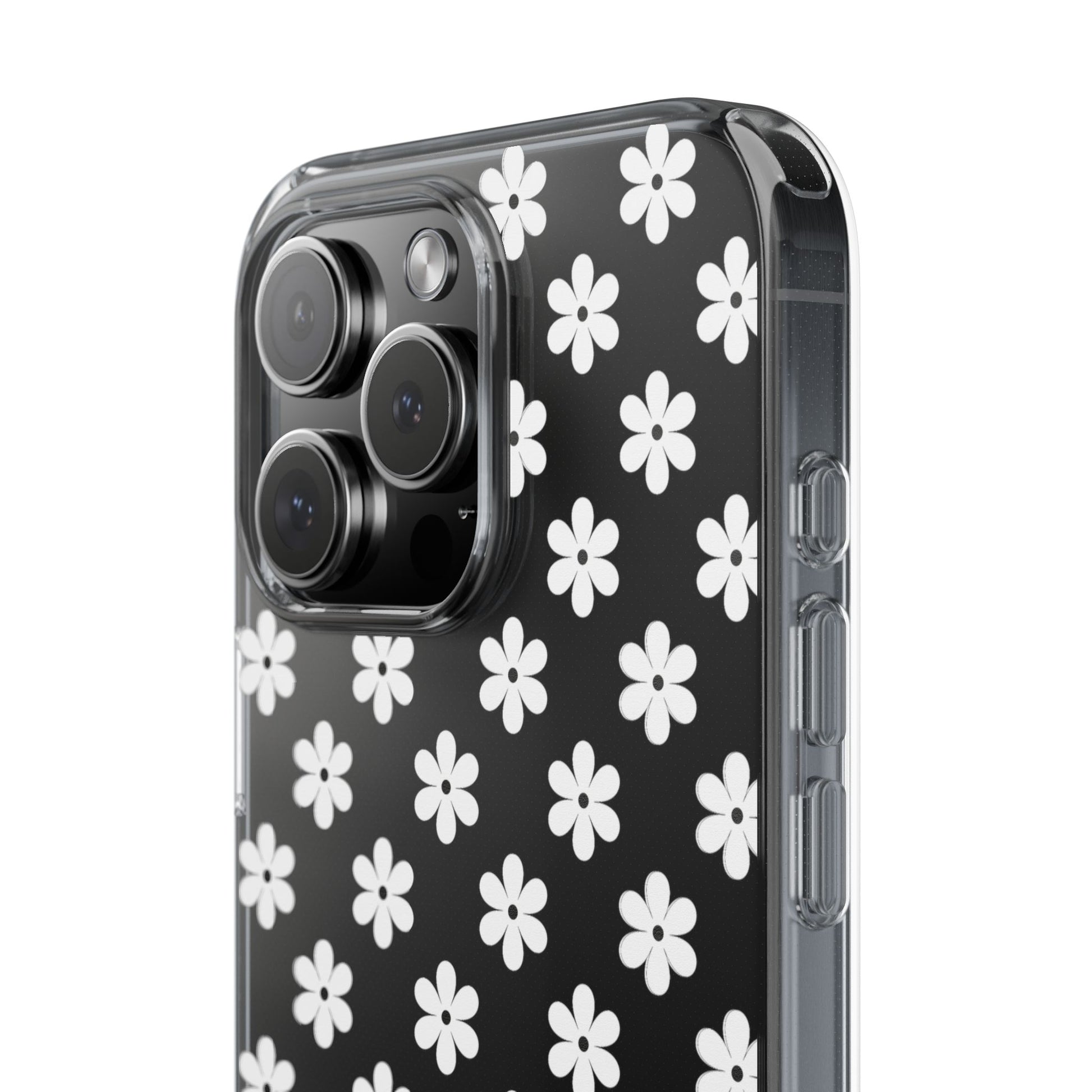White Floral #222 Clear Cases - MahaCase