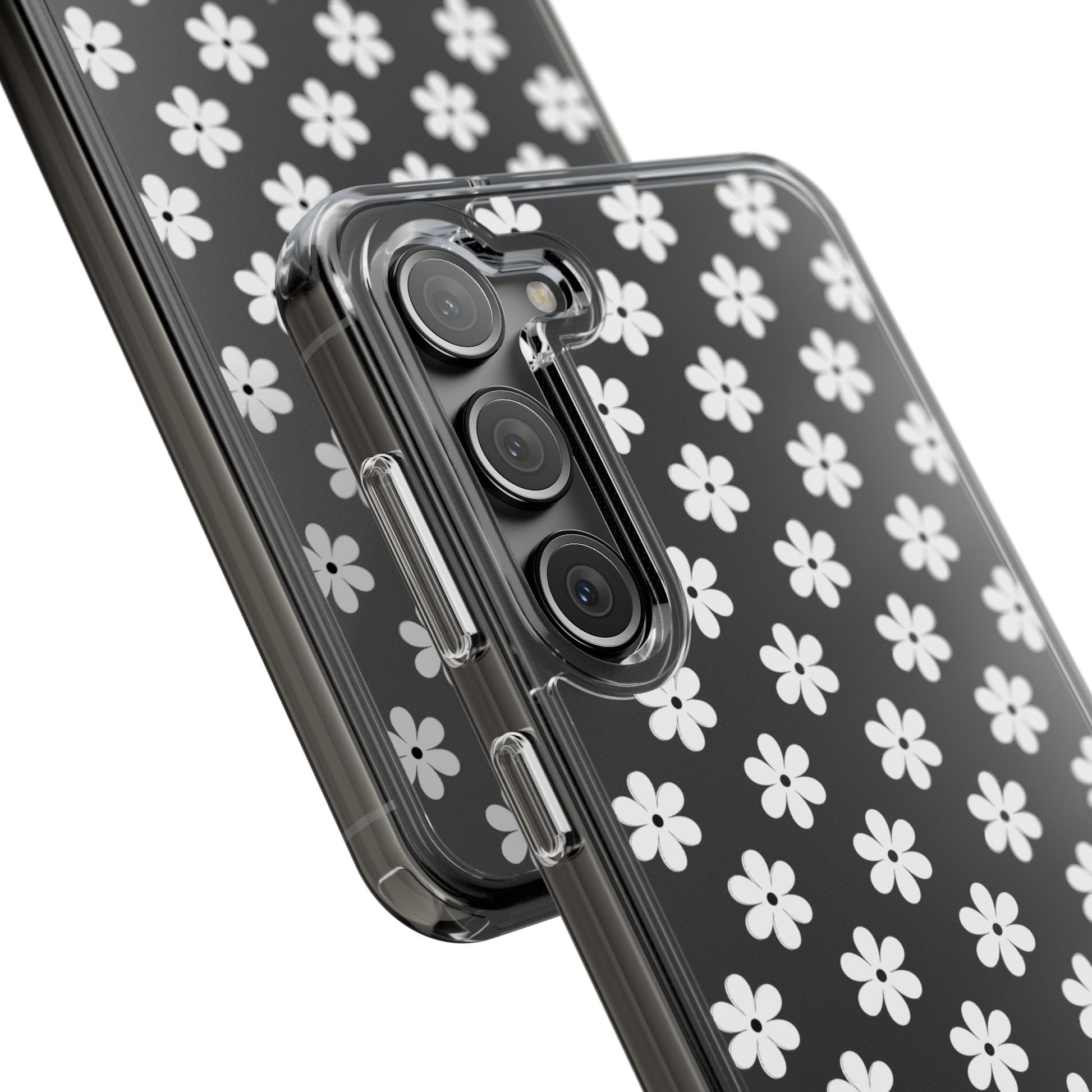 White Floral #222 Clear Cases - MahaCase