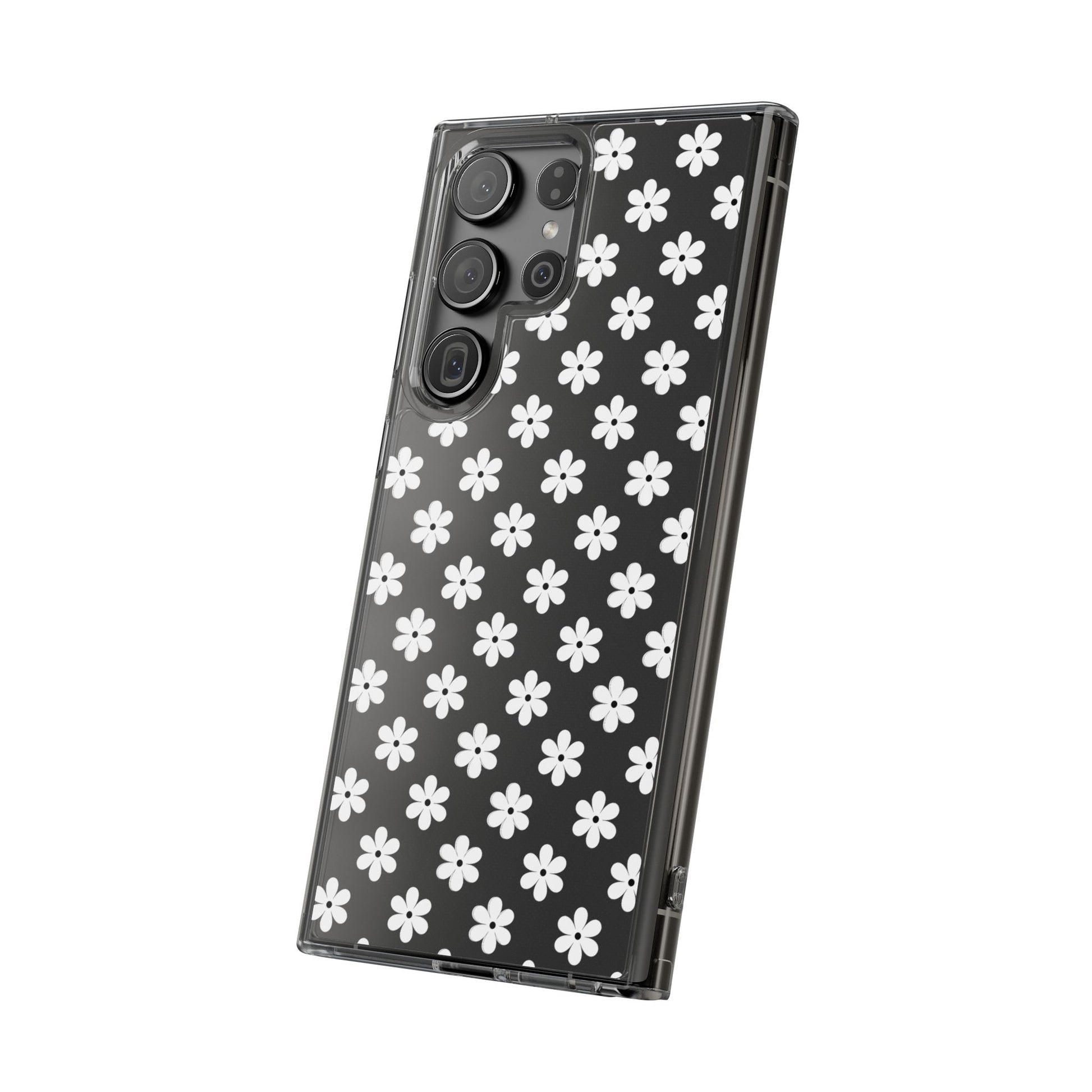 White Floral #222 Clear Cases - MahaCase