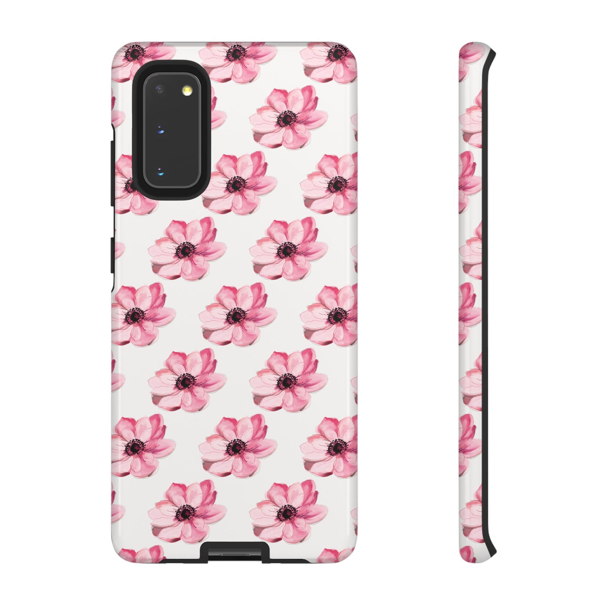 Floral Tough Phone Case - Stylish Protection with Pink Flowers - iPhone Samsung Galaxy Google Pixel - MahaCase