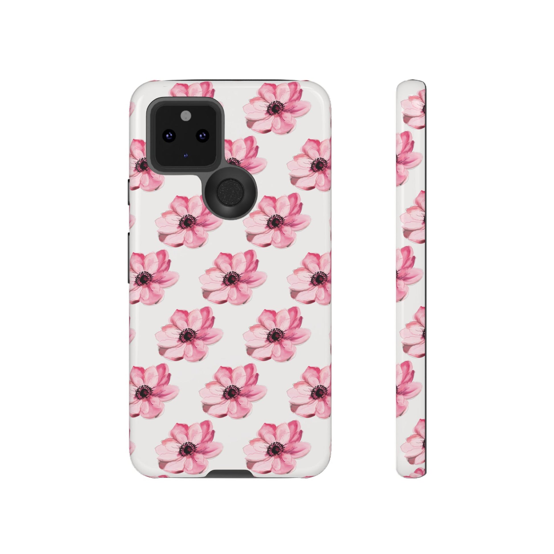 Floral Tough Phone Case - Stylish Protection with Pink Flowers - iPhone Samsung Galaxy Google Pixel - MahaCase