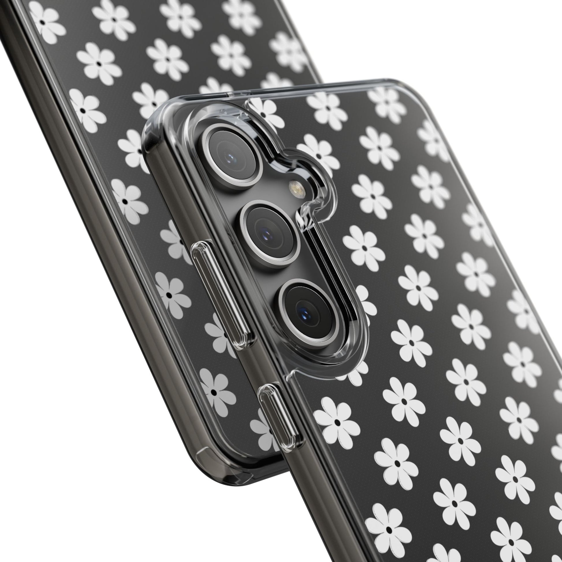 White Floral #222 Clear Cases - MahaCase