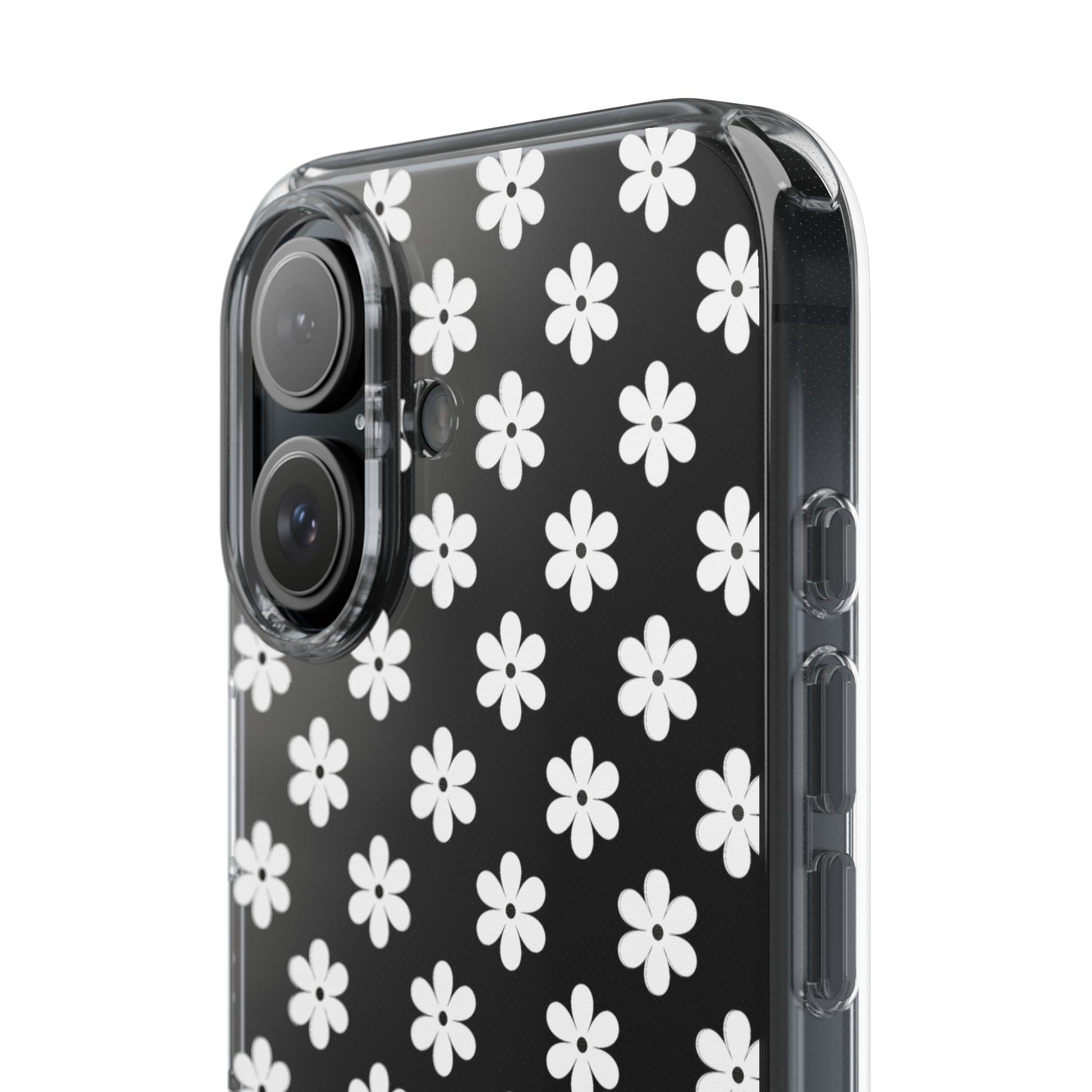 White Floral #222 Clear Cases - MahaCase
