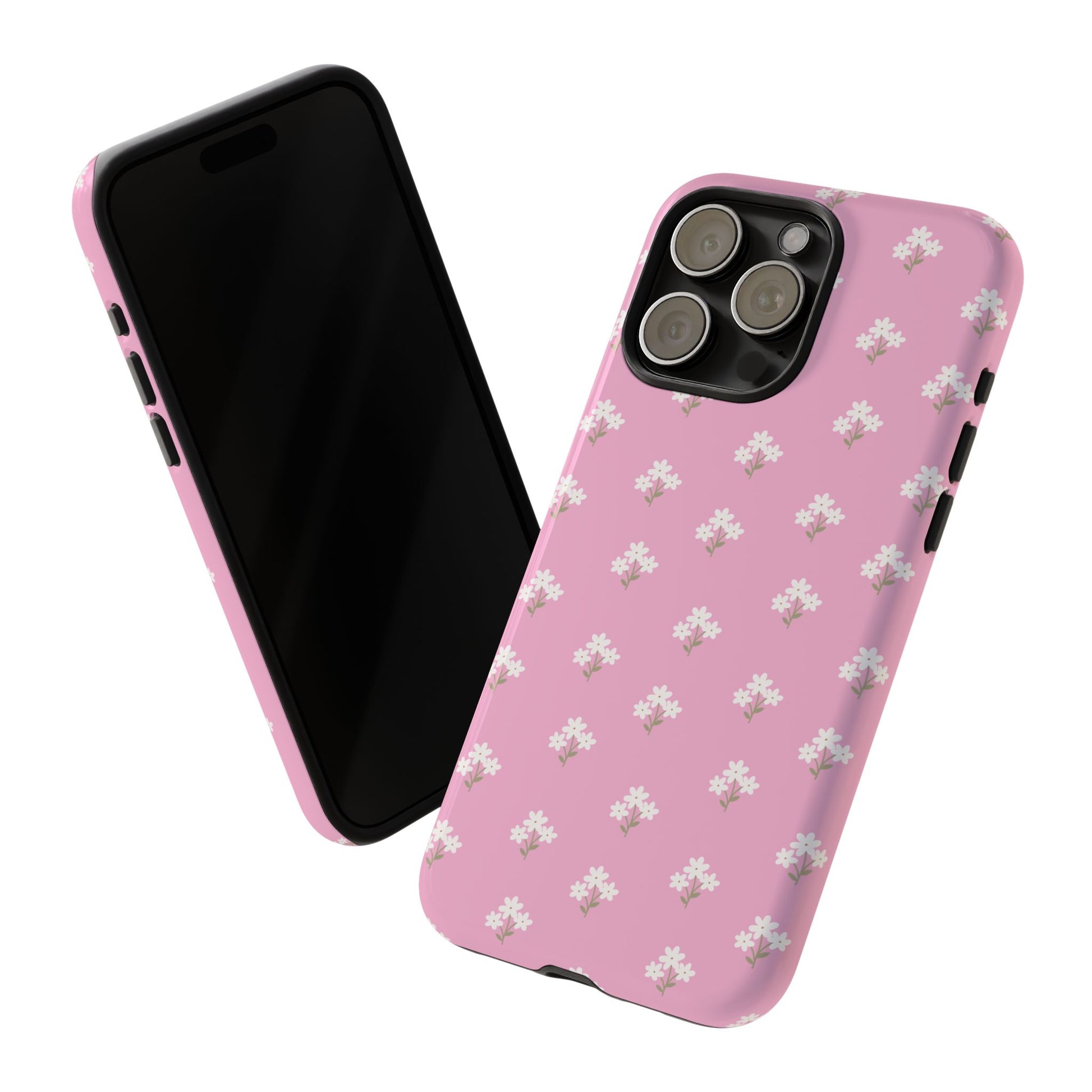 Floral Tough Phone Case - Pink Blossom Design - iPhone Samsung Galaxy Google Pixel - MahaCase